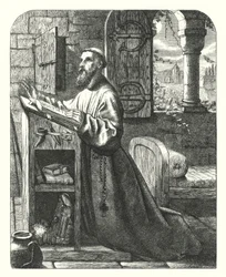 Inskription i ett eremitage (gravyr)