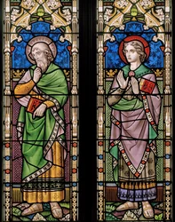 St Luke och St John, ca 1859 (målat glas)