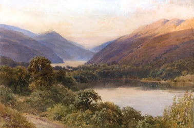 Blue Lake, Lake County, Kalifornien (akvarell)