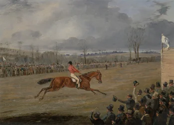 A Steeplechase, The Winner (olja på duk)