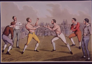 Barefist prizefight (färg litho)