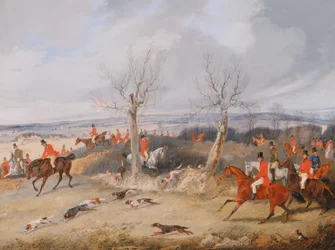 Jaktscen: In Full Cry, ca. 1840.