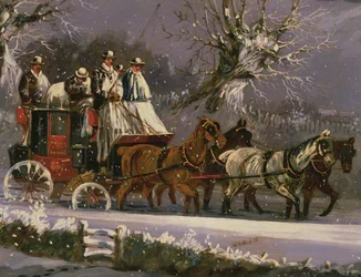 London till Dover buss i snön