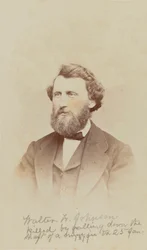 Carte-de-visit-porträtt av Walter W. Johnson, 1868.