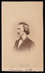 Porträtt av Theodore Nicholas Gill 1837-1914, mellan 1865 och 1870.