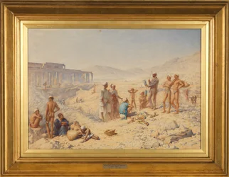 Utgrävning i Egypten: Professor Petrie vid Thebe