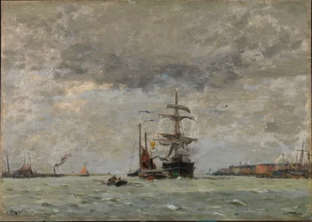 Inloppet till hamnen, 1890.