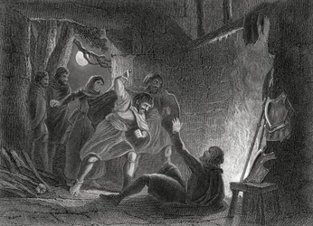 Earl of Desmonds död, från "The History of Ireland" av Thomas Wright, publicerad omkring 1854.