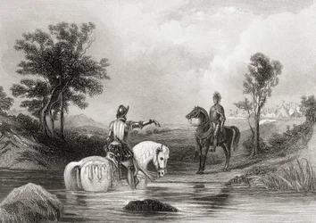Mötet mellan Earl of Essex och Earl of Tyrone i County Louth, Irland 1599, från 