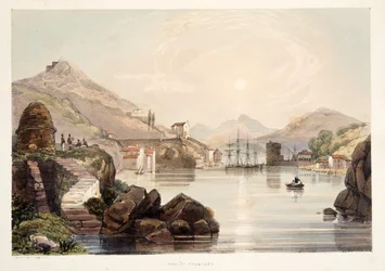 Hamnen i Passages, ur ”Skisser av landskap i Spaniens baskiska provinser, med ett urval av nationell musik”, utgiven 1838