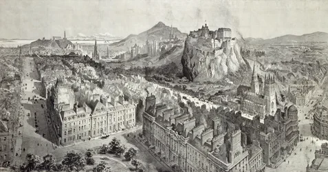 Edinburgh, graverat av H.W. Brewer och T. Griffiths