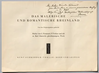 Det pittoreska och romantiska Rheinland, 1928.