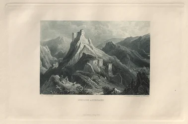 Det pittoreska och romantiska Rheinland: Altenahr Castle, 1928.