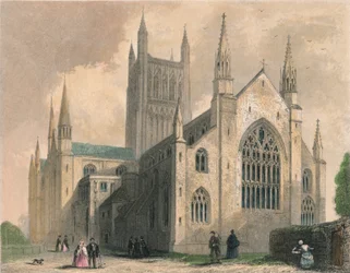 Worcester Cathedral, North West View, 1836