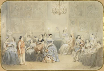 Élisa Rachel i foajén till Comédie Française