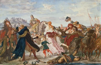 Hetman Koniecpolski befriar fångar från tartarerna 1624, 1875-76