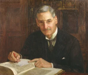 Porträtt av Percy Stafford Allen (1869-1933) President för Corpus Christi College, Oxford och Erasmian forskare