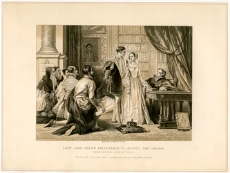 Lady Jane Grays ovilja mot att acceptera kronan, 1800-talet