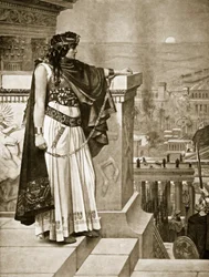 Zenobias sista blick på Palmyra, illustration från 