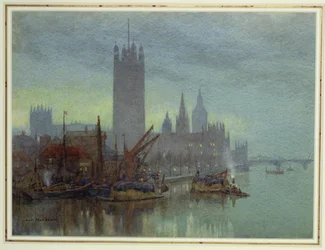 Twilight från Lambeth Bridge (wc på papper)