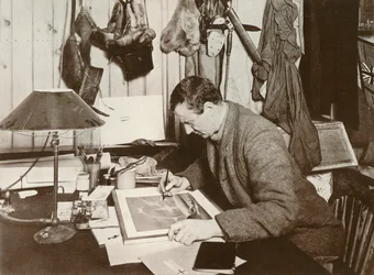 Dr. Wilson arbetar upp skissen som ges på s. 258, 1911, 1913