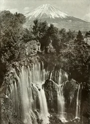 Fuji och Shira-Ito-vattenfallet, 1910.