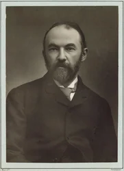 Porträtt av författaren Thomas Hardy 1840-1928.