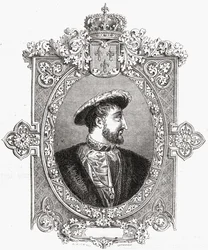 Francois I, graverad av Pannemaker-Ligny, från 