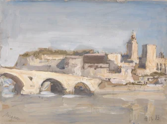 Avignon: bro över en flod