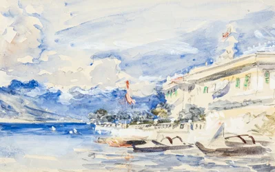 Bellagio, Italien (akvarell)
