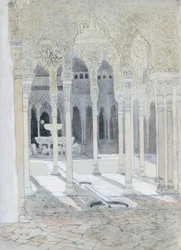 Lejongården, Alhambra, Granada, Spanien