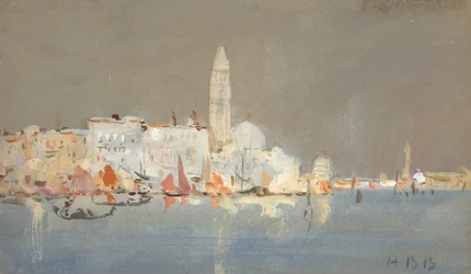 Venetiansk Capriccio med en Campanile.