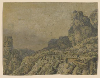 Bergsdal med platå, ca. 1625-30.