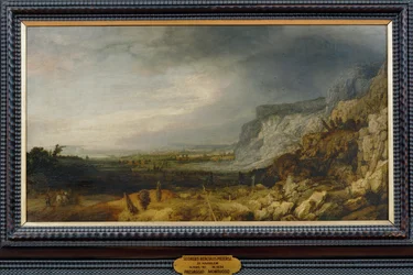Landskap med berg