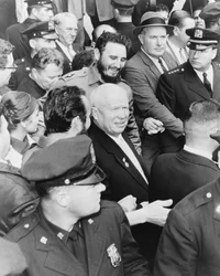 Fidel Castro och Nikita Chrusjtjov i New York för Förenta nationernas generalförsamling
