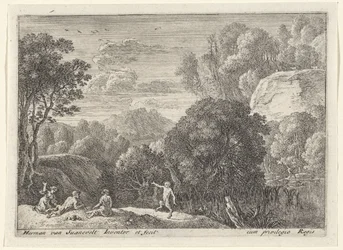 dansande satyr Landskap med satyrer (serietitel)