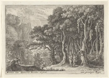 Satyr samlar frukt Landskap med satyrer (serietitel)