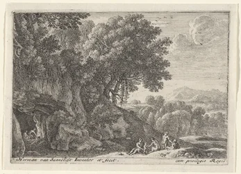 Satyrer runt elden i en grotta Landscapes with Satyrs (serietitel)
