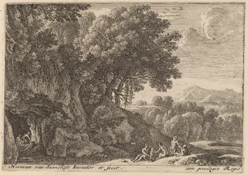 Satyrer runt en eld