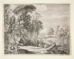 Åsnan ledde till floden, från uppsättningen The Flight into Egypt