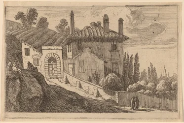 Utsikt över en italiensk villa