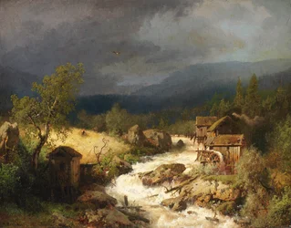 Mill on a Torrent, 1871.