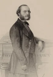 Porträtt av pianisten och kompositören Désiré Magnus 1828-1884.
