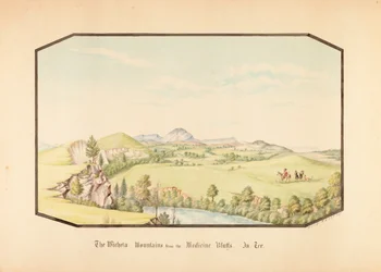 Wichita Mountains från Medicine Bluff, Indian Territory