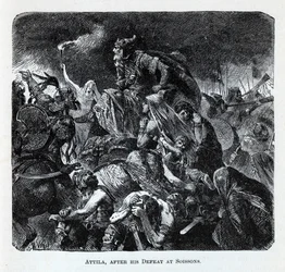 Attila efter hans nederlag vid Soissons, 1882