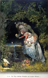 Illustration av Vogel för en berättelse av bröderna Jacob (1785-1863) och Wilhelm (1786-1859) Grimm