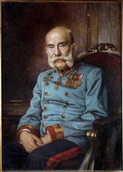 Porträtt av kejsar Francois Joseph I, vid 85 års ålder