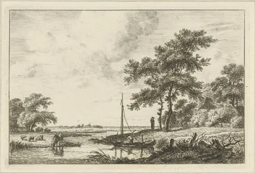 Landskap med båt