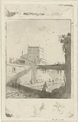 Stadsbild Italienskt landskap