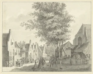 Marknad i byn Valkenburg